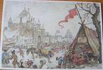 Anton Pieck prentje van Haarlem in de winter, 1980 tot heden, Ophalen of Verzenden, Zo goed als nieuw, Prent