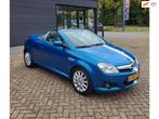 Opel Tigra TwinTop 1.4-16V Rhythm, Airco,Leder,APK 09/26!, Auto's, Voorwielaandrijving, Gebruikt, Zwart, 4 cilinders