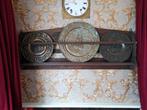 eiken wand bord houder, bordenrek en 3 wandborden, Ophalen