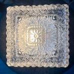 Vintage plafondlamp jaren ‘60. 21x21cm incl. led lamp., Ophalen of Verzenden, Gebruikt, Glas, Vintage, retro