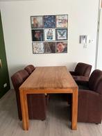 Eetkamerset: Tafel + 4 Stoelen, Ophalen, Gebruikt, 50 tot 100 cm, 150 tot 200 cm