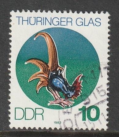 DDR 1983 2835 Thüringer Glas Kemphaan, Gest, Ophalen of Verzenden, DDR, Gestempeld