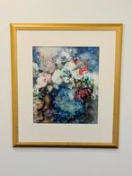 Ingelijste aquarel van kunstenares Martje Waals - 76 x 66 cm, Antiek en Kunst, Ophalen of Verzenden