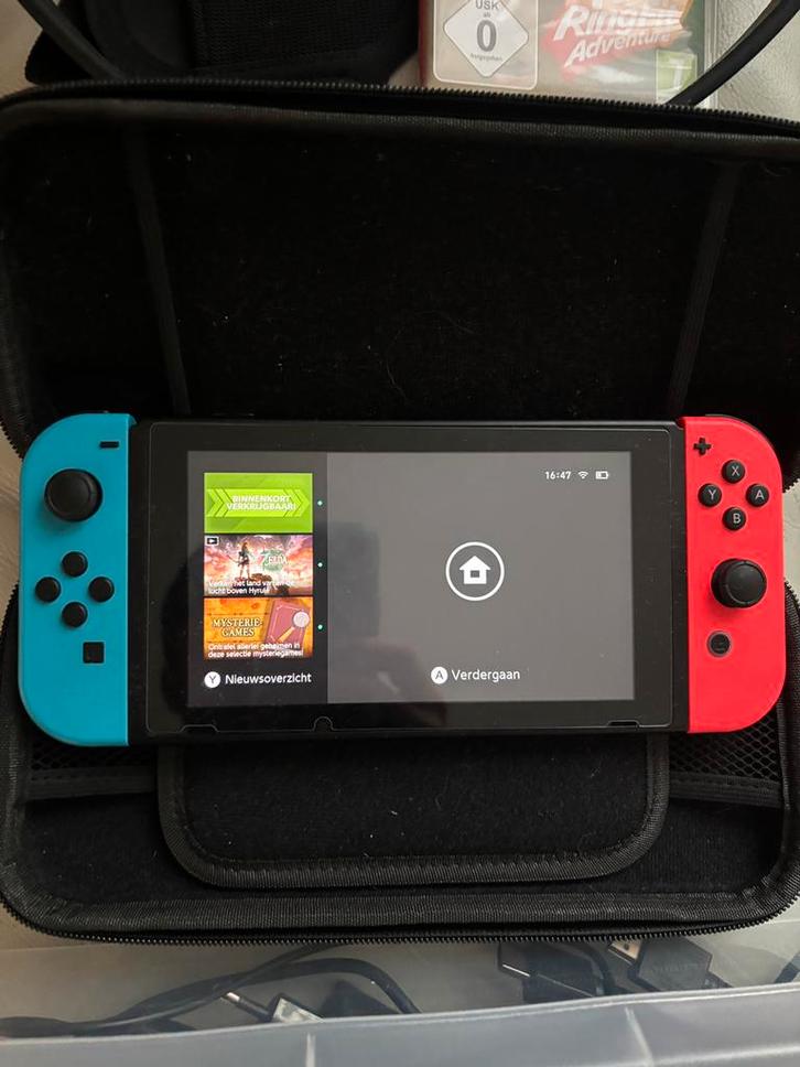 Nintendo Switch set – Ring Fit, 128GB kaart en extra Joy-Con, Spelcomputers en Games, Spelcomputers | Nintendo Switch, Zo goed als nieuw