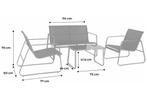 Tuinset bank, stoelen, tafel, Tuin en Terras, Ophalen, Gebruikt, Bank, Tuinset