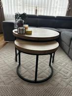 Salon tafel 2 delig, Huis en Inrichting, Tafels | Salontafels, Rond, Zo goed als nieuw, Minder dan 50 cm, 50 tot 100 cm