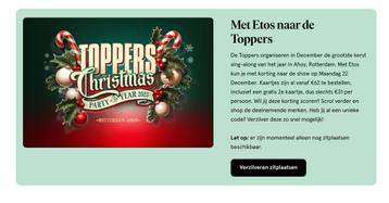 Voucher voor2e kaartje gratis Toppers Christmas Party 22dec. beschikbaar voor biedingen