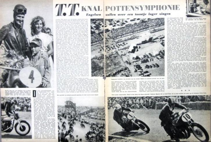 Artikel over motorsport 1953 TT Assen motor, Verzamelen, Tijdschriften, Kranten en Knipsels, Krant, 1940 tot 1960, Verzenden