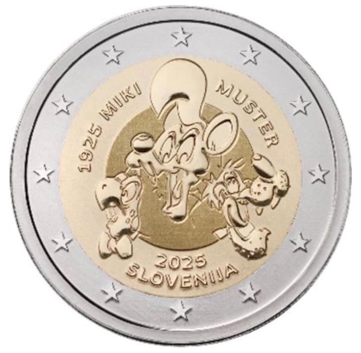 2 euro Slovenië “Miki Muster’’ UNC 2025, Postzegels en Munten, Munten | Europa | Euromunten, Losse munt, 2 euro, Slovenië, Verzenden