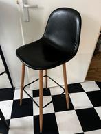 Leather bar chair, Huis en Inrichting, Stoelen, Ophalen, Zo goed als nieuw, Zwart, Leer