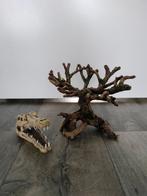 Aquarium decoratie ornament bonsai en krokodil, Dieren en Toebehoren, Vissen | Aquaria en Toebehoren, Ophalen of Verzenden