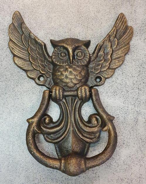 DEURKLOPPER VLIEGENDE UIL / UIL / gietijzer, Tuin en Terras, Tuinwanddecoratie, Nieuw, Ophalen of Verzenden
