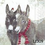 Servetten decoupage/bullet journal – ezels L1309, Hobby en Vrije tijd, Knutselen, Verzenden, Nieuw, Materiaal