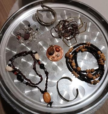 DB63 Kralenset vintage bruin beige beschikbaar voor biedingen