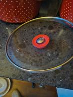 Emaille witte met stippen rode pannen, Ophalen