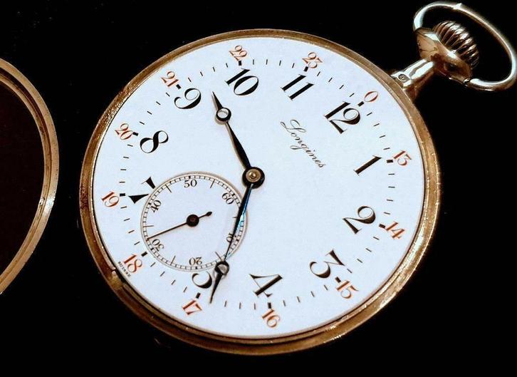 Zwitserse precisie antiek zakhorloge zilver LONGINES 1910, Sieraden, Tassen en Uiterlijk, Antieke sieraden, Overige typen, Zilver