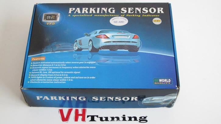 World quality QZ-4261 parkeersencoren kit voor en achter, Auto diversen, Tuning en Styling, Ophalen of Verzenden