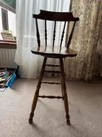 4 Houten Bar Stoelen - Vintage Stijl, Ophalen, Gebruikt, Bruin, Eén