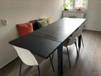 Uitklapbare houten eettafel, Huis en Inrichting, Ophalen, Gebruikt, 50 tot 100 cm, Vijf personen of meer