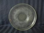 Glazen schaal met grijs tincraquele Copier Leerdam b 23,8 cm, Ophalen of Verzenden