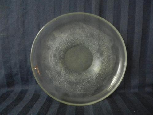 Glazen schaal met grijs tincraquele Copier Leerdam b 23,8 cm, Antiek en Kunst, Antiek | Glas en Kristal, Ophalen of Verzenden