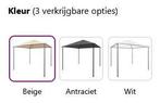 Paviljoen 3x3, partytent prieel 3 x 3 m antraciet GRTS BZRGD, Tuin en Terras, Partytenten, Verzenden, Minder dan 4 meter, Nieuw