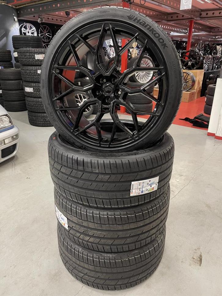 23" Velgen Audi Q7 Glans zwart + Zomerbanden+ VW Touareg, Auto-onderdelen, Banden en Velgen, Banden en Velgen, Zomerbanden, Overige maten