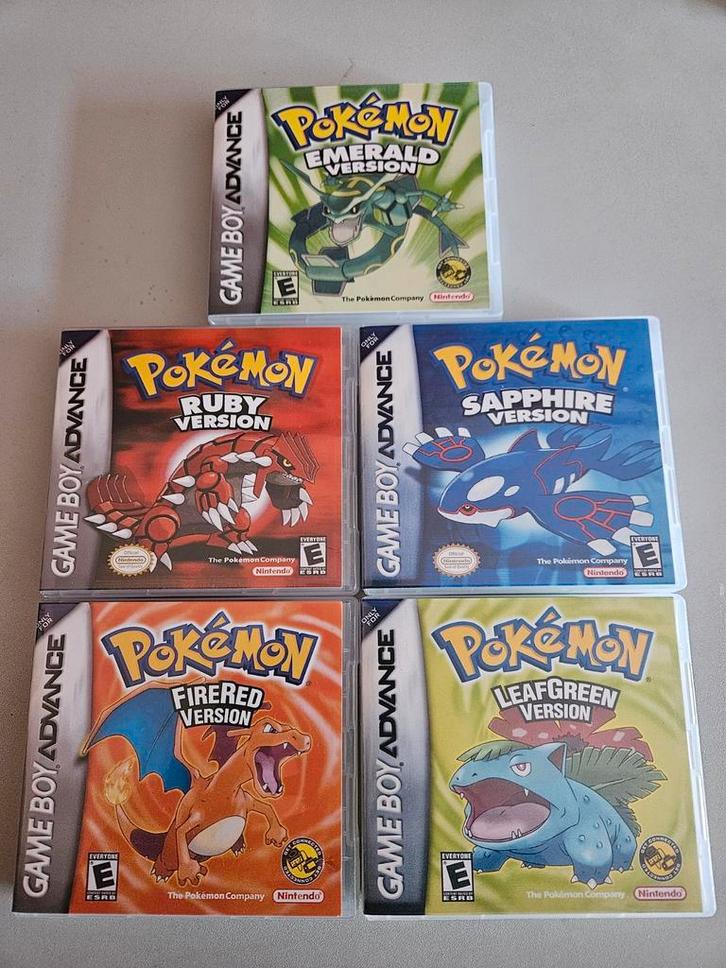 Pokémon GBA Games - Compleet! (Emerald, Ruby, Sapphire.....), Spelcomputers en Games, Games | Nintendo Game Boy, Zo goed als nieuw