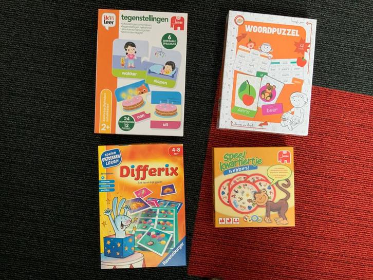 Gratis kinderspellen vanaf 5 jaar, Hobby en Vrije tijd, Gezelschapsspellen | Bordspellen, Zo goed als nieuw, Een of twee spelers