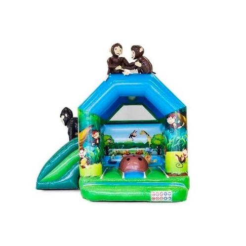 Midi Monkey Mania Springkussen te huur, Hobby en Vrije tijd, Feestartikelen | Verhuur, Zo goed als nieuw, Overige, Ophalen of Verzenden