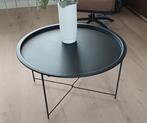 Mooie zwarte ronde salontafel, Huis en Inrichting, Tafels | Salontafels, Ophalen, 50 tot 100 cm, Rond, 50 tot 100 cm