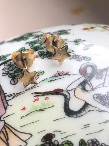 Oorbellen Goud Sterretjes Vintage Schattige knopjes! beschikbaar voor biedingen