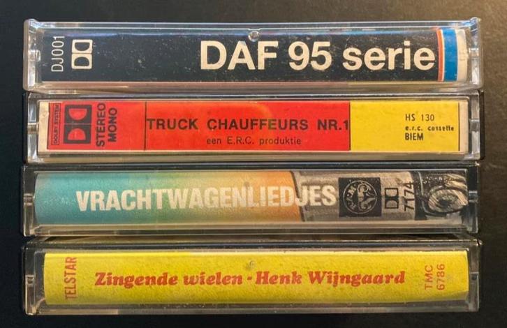 4 Truckers casette bandjes oa Henk WIjngaard, Cd's en Dvd's, Cassettebandjes, Gebruikt, Origineel, Nederlandstalig, 2 t/m 25 bandjes