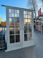 Set schuif / en-suite deuren met glas in lood 211x155cm., Antiek en Kunst, Curiosa en Brocante, Ophalen