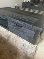 Salontafel mangohout zwart, Huis en Inrichting, Tafels | Salontafels, 100 tot 150 cm, Rond, Zo goed als nieuw, Minder dan 50 cm