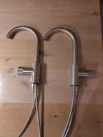 Wastafelkraan brondby hooge c uitloop geborsteld gunmatel, Doe-het-zelf en Verbouw, Ophalen of Verzenden, Nieuw, Koper, Kraan