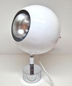 Retro Space Age witte Eyeball tafellamp / bureaulamp 1960., Space Age, Ophalen of Verzenden, Zo goed als nieuw, Metaal