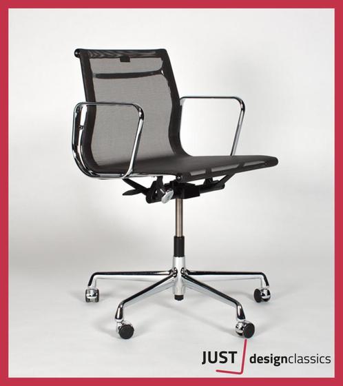 Vitra Eames ea 117 Antraciet Netweave Chroom Nieuwstaat, Huis en Inrichting, Bureaustoelen, Zo goed als nieuw, Bureaustoel, Grijs