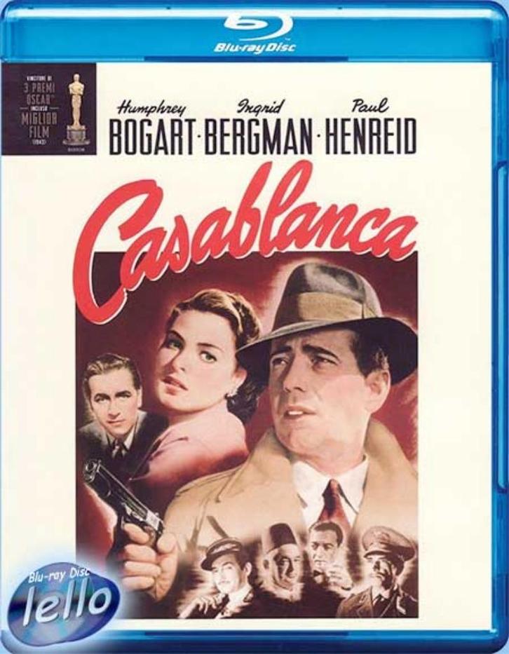 Blu-ray: Casablanca (1942 Humphrey Bogart, Ingrid Bergman)IT, Cd's en Dvd's, Blu-ray, Nieuw in verpakking, Klassiekers, Ophalen of Verzenden