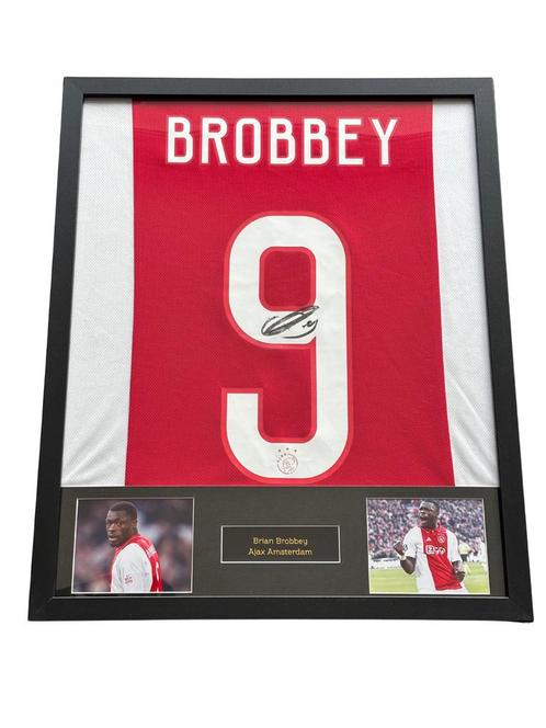 Brian Brobbey gesigneerd Ajax thuisshirt 2024-2025, Verzamelen, Sportartikelen en Voetbal, Zo goed als nieuw, Shirt, Ajax, Verzenden