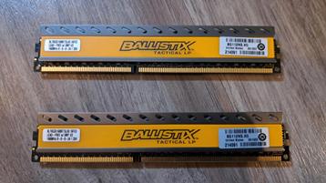 Crucial Ballistix Tactical LP 2x 8GB DDR3 RAM Geheugen beschikbaar voor biedingen