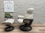 Stressless Sunrise relaxfauteuil + hocker relax stoel, Huis en Inrichting, Fauteuils, Ophalen, N, N, Metaal