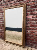 vintage spiegel met royale lijst rechthoekig goudkleurig, Ophalen of Verzenden, Minder dan 100 cm