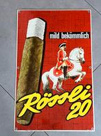 Vintage reclamebord rossli 20 sigaren geen emaille bord, Verzamelen, Merken en Reclamevoorwerpen, Ophalen of Verzenden, Gebruikt