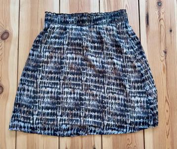 VILA rok - Zwart Beige Bruin Goud Print - Medium / Maat 38 beschikbaar voor biedingen
