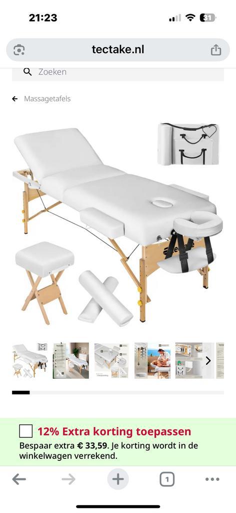 Tectake massagetafel, Sport en Fitness, Massageproducten, Gebruikt, Massagetafel, Ophalen
