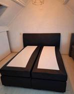 Boxspring Trevi 160x200 - Matzwart, Ophalen, Gebruikt, Tweepersoons, 160 cm