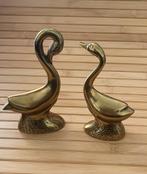 Twee koperen zwanen., Antiek en Kunst, Antiek | Koper en Brons, Ophalen of Verzenden, Brons