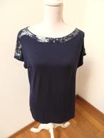 L44 ELVIRA shirt blauw zilver maat M 38/40, Maat 38/40 (M), Blauw, Ophalen of Verzenden, Zo goed als nieuw