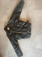 Stoere leren motorjas, Kleding | Heren, Jassen | Zomer, Ophalen of Verzenden, Gedragen, Maat 56/58 (XL), Zwart
